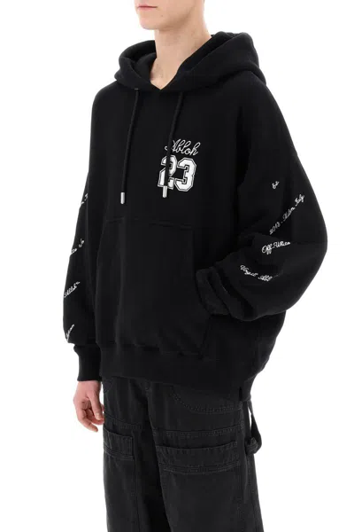 Shop Off-white Skate Hoodie With 23 Logo In Nero