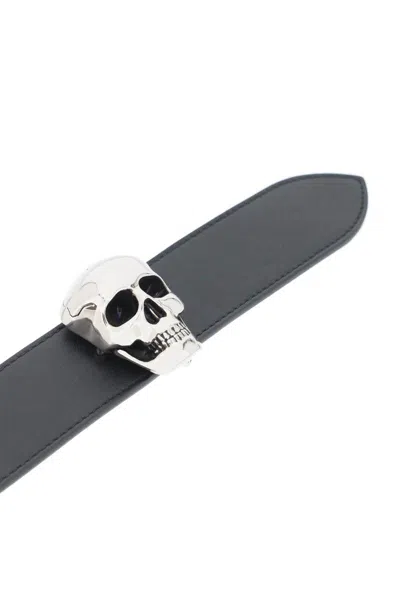 Shop Alexander Mcqueen Skull 3d Belt In Marrone