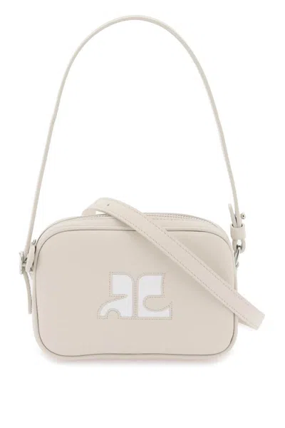 Shop Courrèges Slim Camera Bag For Compact In Neutro