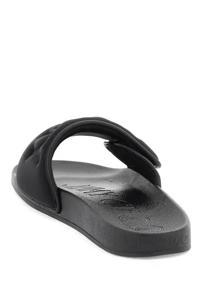 Jimmy Choo Slides With Logo In Nero