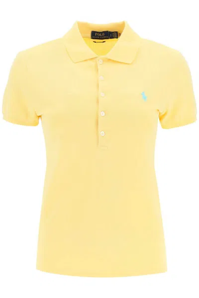 Shop Polo Ralph Lauren Slim Fit Polo Shirt In Giallo