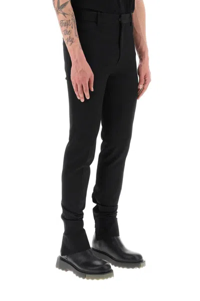 Shop Off-white Slim Tailored Pants With Zippered Ankle In Nero