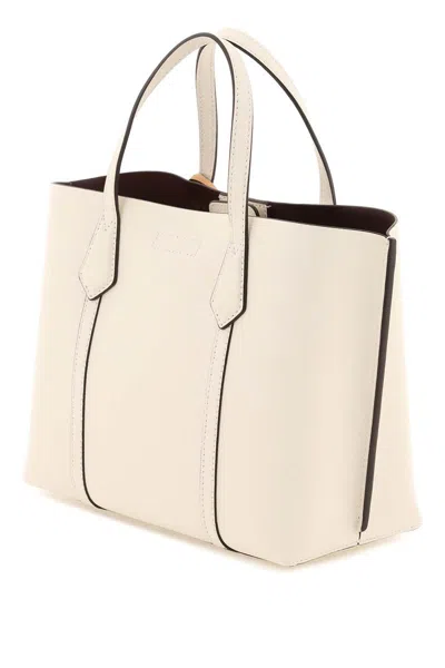 Shop Tory Burch Small Perry Shopping Bag In Bianco