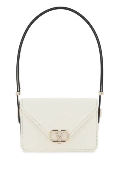 Shop Valentino Small Shoulder Letter Bag In Bianco