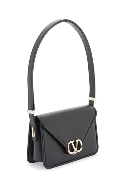 Shop Valentino Small Shoulder Letter Bag In Nero