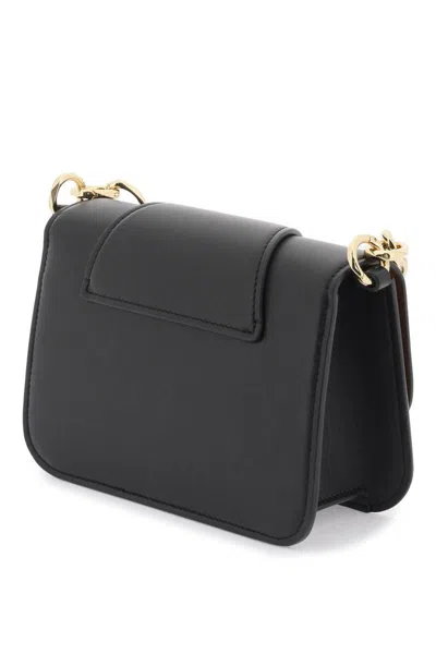 Shop Valentino Small Vlogo O'clock Shoulder Bag In Nero