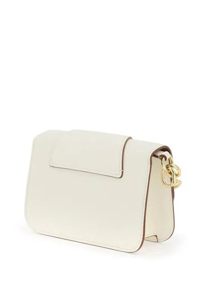 Shop Valentino Small Vlogo O'clock Shoulder Bag In Bianco