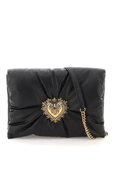 Shop Dolce & Gabbana Soft Devotion Shoulder Bag In Nero