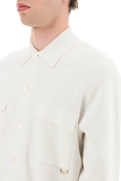 Shop Agnona Soft Silk-blend Shirt In Bianco