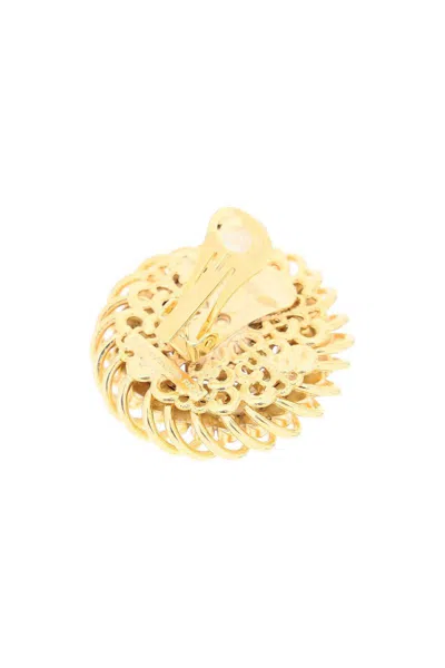 Shop Alessandra Rich Spiral Earrings In Oro