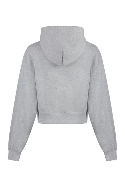 Shop Sporty And Rich Sporty & Rich Cotton Hoodie In Grey