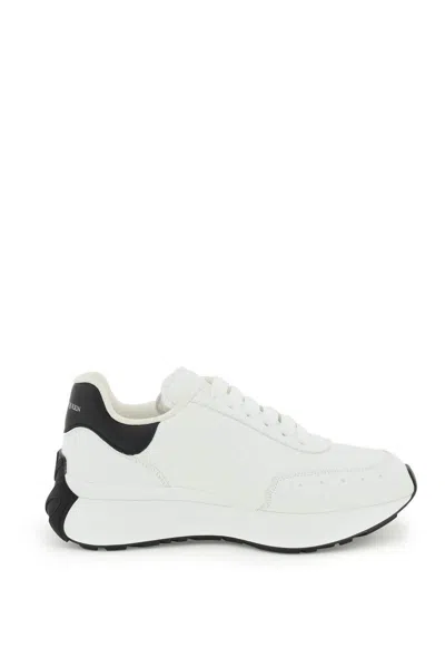 Shop Alexander Mcqueen Sprint Runner Sneakers In Bianco
