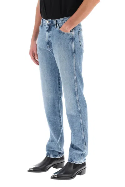Shop Bally Straight Cut Jeans In Celeste