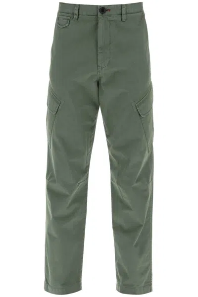 Shop Ps By Paul Smith Stretch Cotton Cargo Pants For Men/w In Verde