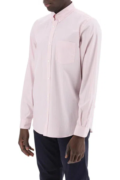 Shop Closed Striped Poplin Button-up Shirt In Rosa