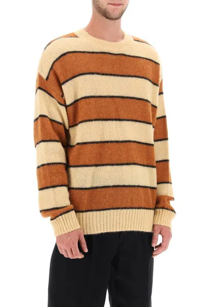 Shop Closed Striped Wool And Alpaca Sweater In Arancio