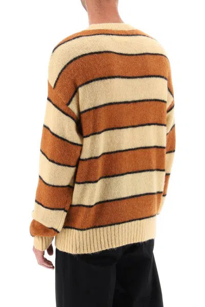 Shop Closed Striped Wool And Alpaca Sweater In Arancio