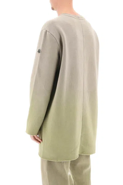 Shop Moncler X Rick Owens Subhuman Cut-out Sweatshirt In Beige