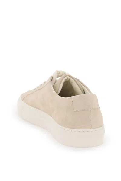 Shop Common Projects Suede Original Achilles Sneakers In Beige