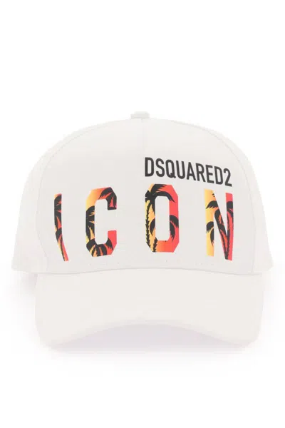 Shop Dsquared2 Sunset Baseball Cap In Bianco