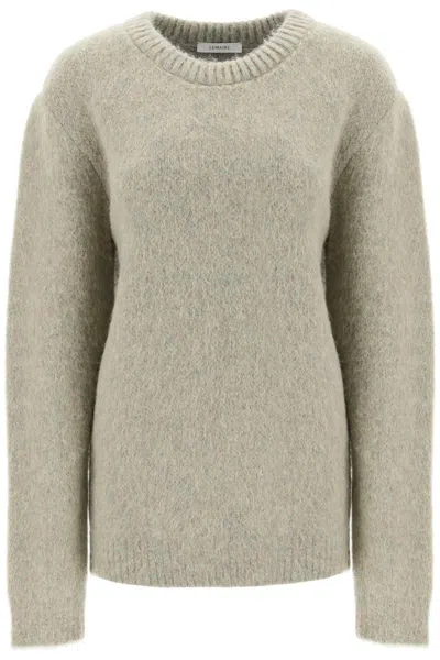 Shop Lemaire Sweater In Melange-effect Brushed Yarn In Verde