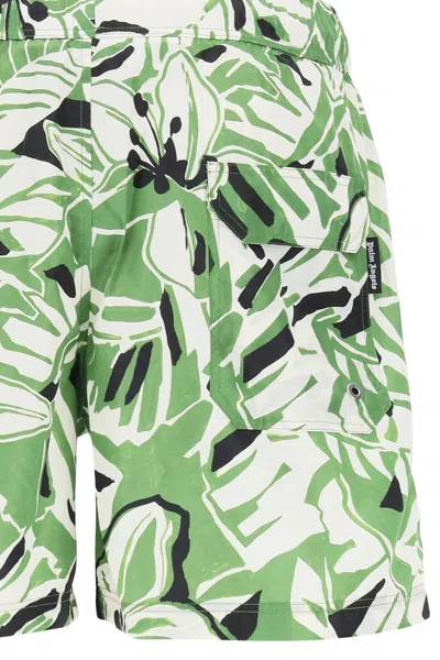Palm Angels Floral-print Drawstring Swim Shorts In Multicolor