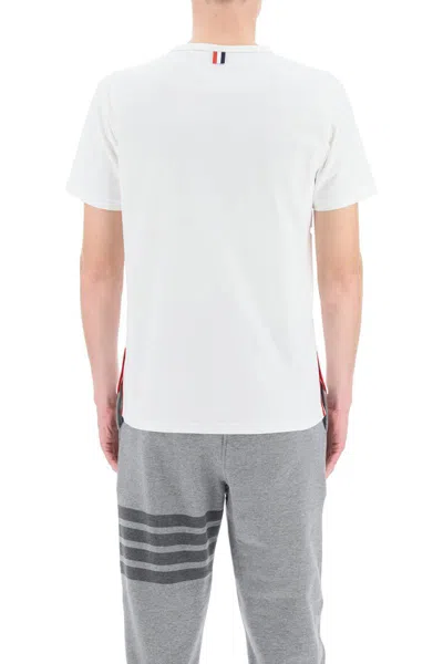 Shop Thom Browne T-shirt With Chest Pocket In Bianco