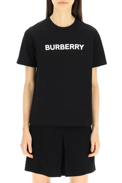 Shop Burberry T-shirt With Logo Print In Nero