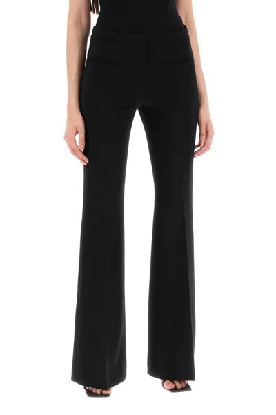 Shop Courrèges Tailored Bootcut Pants In Technical Jersey In Nero