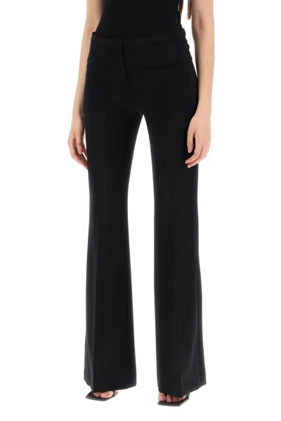 Shop Courrèges Tailored Bootcut Pants In Technical Jersey In Nero