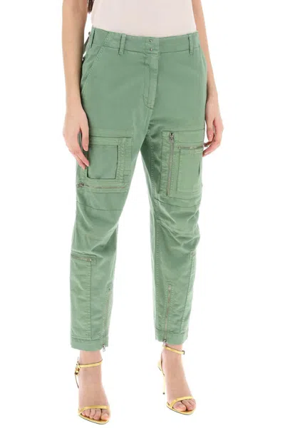 Shop Tom Ford Tapered Cargo Pants In Verde