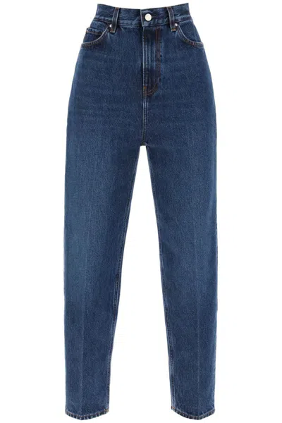 Shop Totême Tapered Jeans In Blu