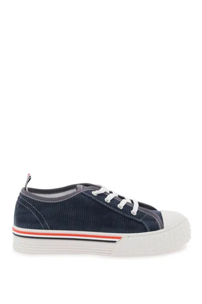 Shop Thom Browne Tartan Sole Low-top Sneakers In Blu