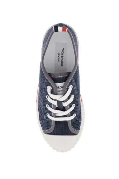 Shop Thom Browne Tartan Sole Low-top Sneakers In Blu