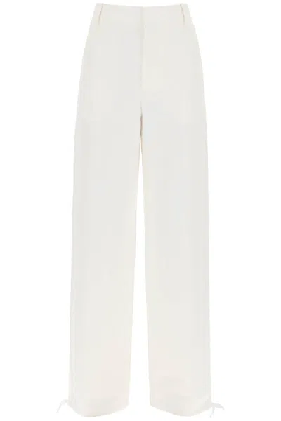 Shop Marni Technical Linen Utility Pants In Bianco