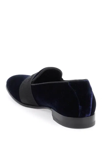 Shop Jimmy Choo Thame Loafers In Blu
