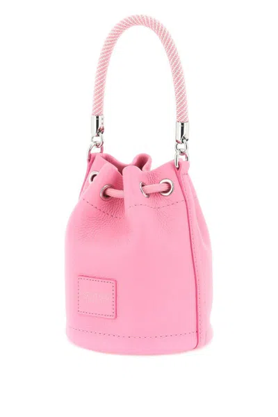 Shop Marc Jacobs The Leather Mini Bucket Bag In Rosa