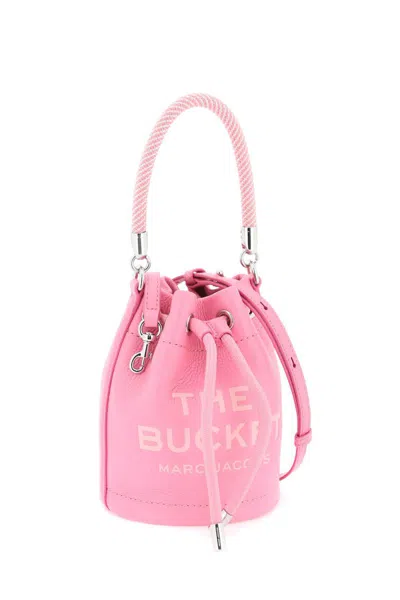 Shop Marc Jacobs The Leather Mini Bucket Bag In Rosa