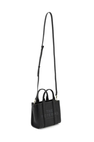 Shop Marc Jacobs The Leather Mini Tote Bag In Nero