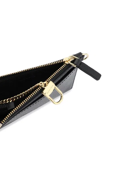 Shop Marc Jacobs The Leather Top Zip Wristlet In Nero
