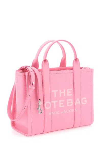 Shop Marc Jacobs The Leather Medium Tote Bag In Rosa