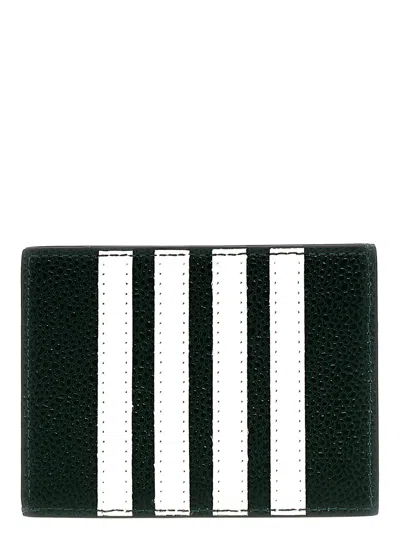 Shop Thom Browne '4 Bar' Card Holder In Green
