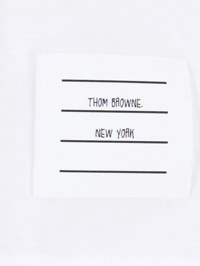 Shop Thom Browne T-shirts And Polos White