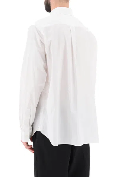 Shop Sacai Thomas Mason Cotton Poplin Shirt In Bianco