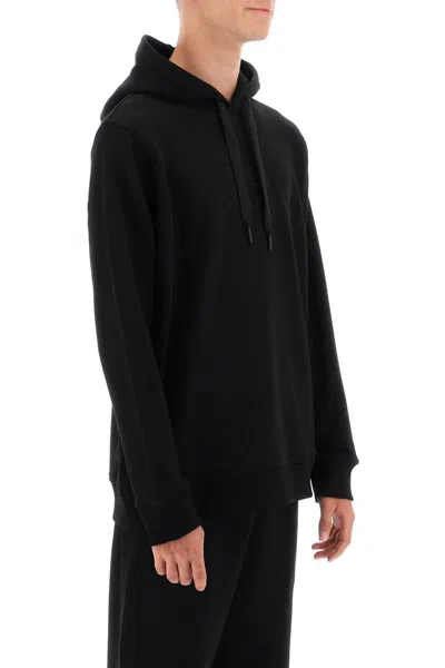 Shop Burberry Tidan Hoodie With Embroidered Ekd In Nero