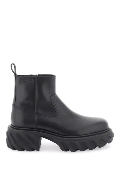 Shop Off-white Tractor Motor Boots In Nero