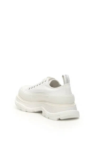 Shop Alexander Mcqueen Tread Slick Sneakers In Bianco