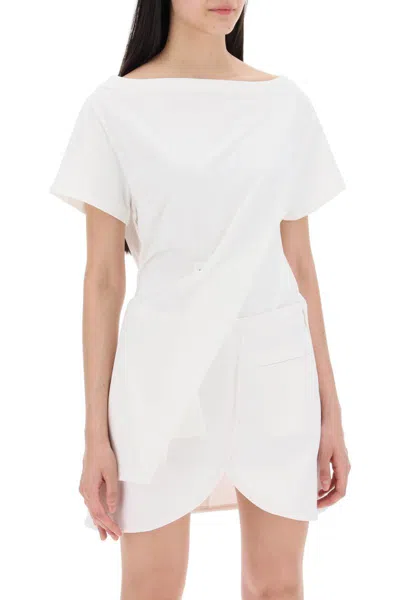 Shop Courrèges Twisted Body T-shirt In Bianco