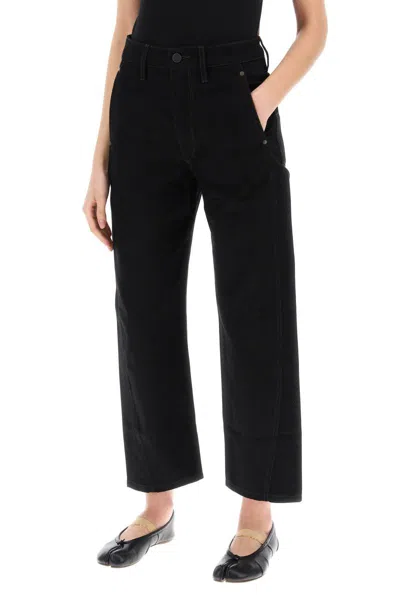 Shop Lemaire Twisted Jeans In Nero
