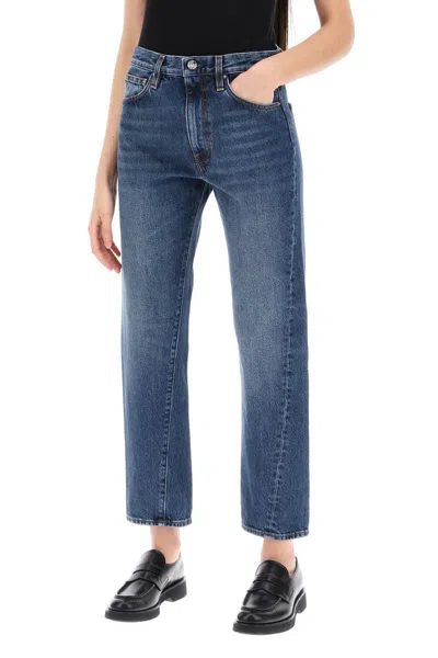 Shop Totême Twisted Seam Slim Jeans In Blu